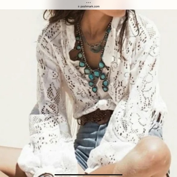 Spell Fringe FLEETWOOD Blouse, XS/Small, Ivory - Picture 2 of 7